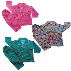 Girls Cotton Nightwear Pack of 3