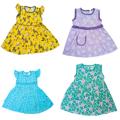 Girls cotton frock Pack of 4