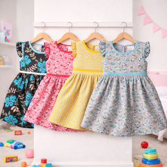GIRLS FROCK PACK OF 4