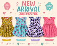 GIRLS FROCK PACK OF 4