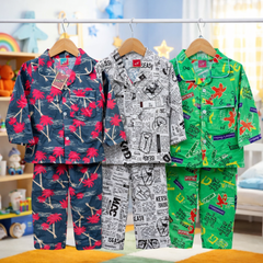 Kids Nightwear Bundle of 3 (Random Color)