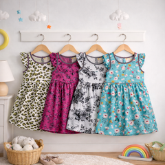 GIRLS FROCK PACK OF 4