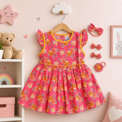 Girls Cotton Frock Pack of 4