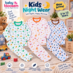 Pack of 3 Kids Printed Nightwear Premium Quality