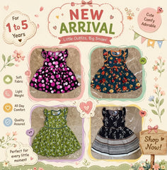 GIRLS FROCK PACK OF 4