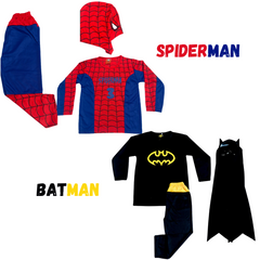 Spiderman and Batman costume dress for kids – superhero outfit for boys, perfect for playtime”