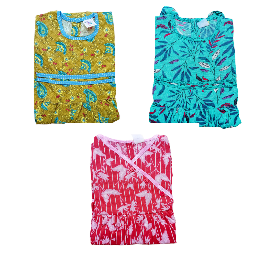 Girls Frock Pack Of 3