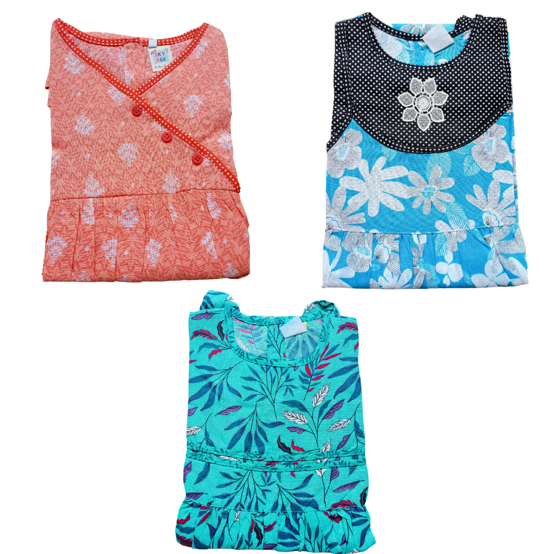 Girls Frock Pack of 3