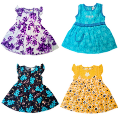 Girls cotton frock Pack of 4