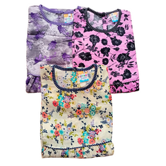 Cotton frock pack of 3