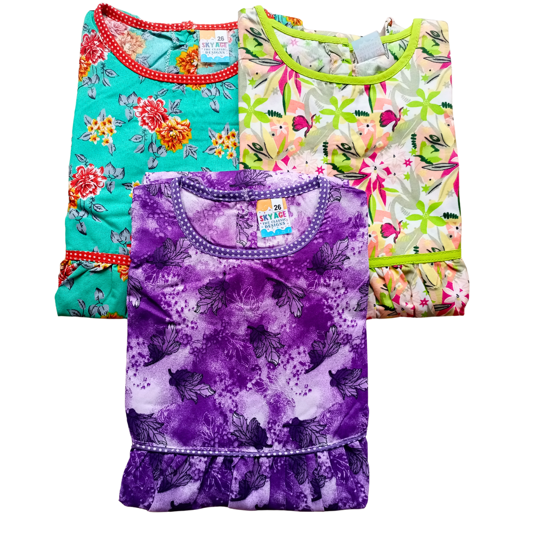 Cotton frock pack of 3