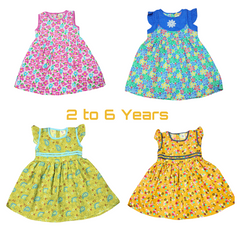 Girls Cotton Frock Pack of 4