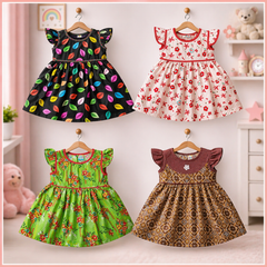 GIRLS FROCK PACK OF 4