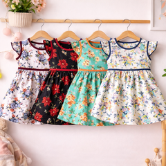 GIRLS FROCK PACK OF 4