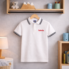 POLO T-SHIRT BOYS WHITE