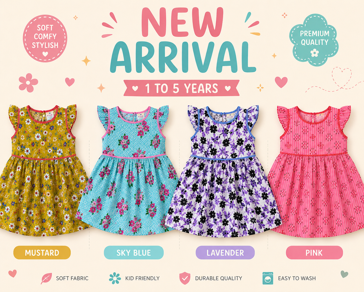 GIRLS FROCK PACK OF 4