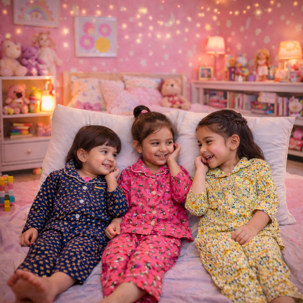 Girls cotton Nightwear Pack of 3