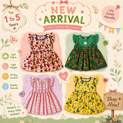 GIRLS FROCKS PACK OF 4
