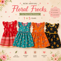 GIRLS FROCK PACK OF 4