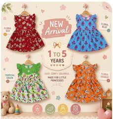 GIRLS FROCK PACK OF 4