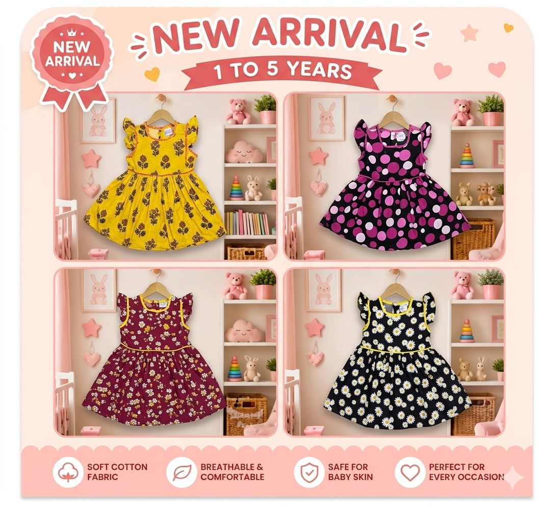 GIRLS FROCKS PACK OF 4