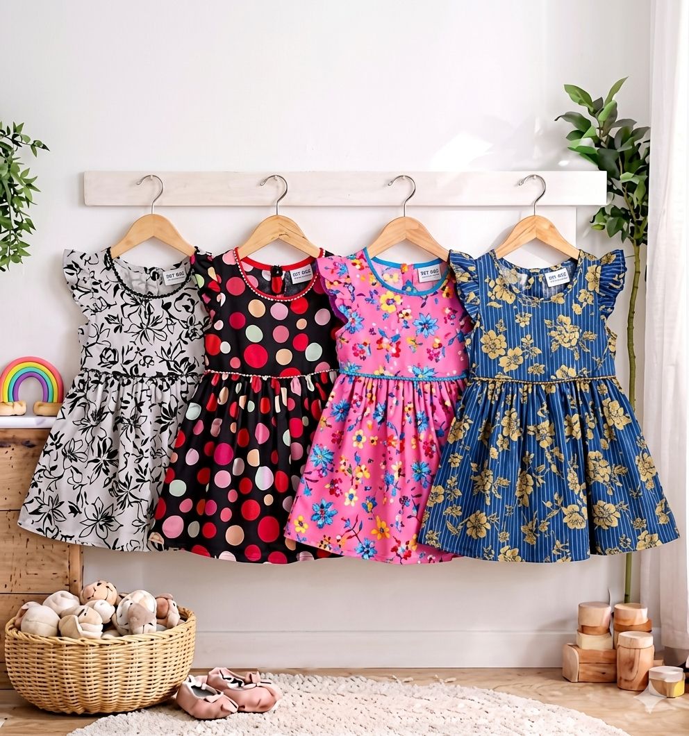 Girls Cotton Frock Pack of 4