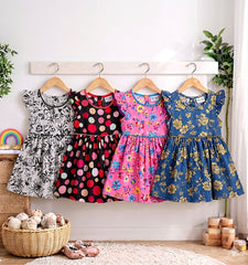Girls Cotton Frock Pack of 4