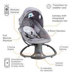 Mastela 3 in 1 Deluxe Multi - Functional Electric Swing